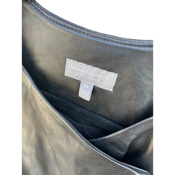 Neiman Marcus Exclusive Black Soft Leather Moto Zip Jacket Size XL NWT $495 - Picture 4 of 7